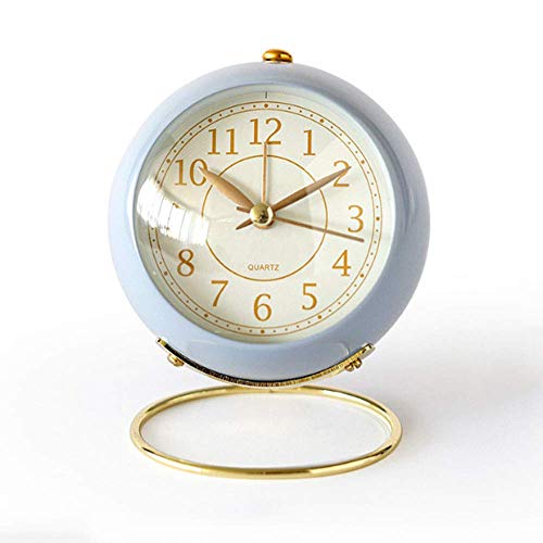 Classic Silent Non-Ticking Analog Alarm Clock Battery Operated w/ Backlight