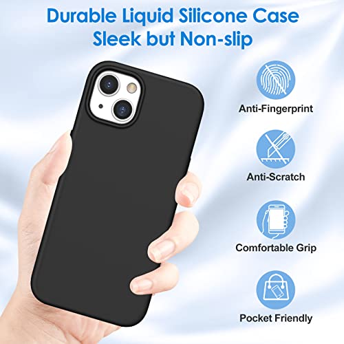 Slim Case for iPhone 13 Soft Liquid Silicone Gel Rubber Bumper, Anti-Scratch Microfiber Lining