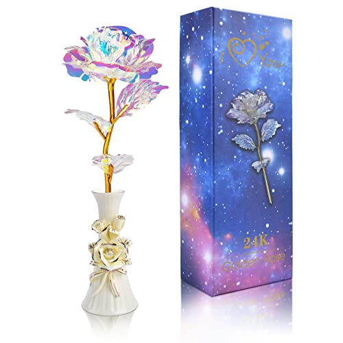 Artificial Rose Flower in Vase Gifts for Mothers Day/Birthday
