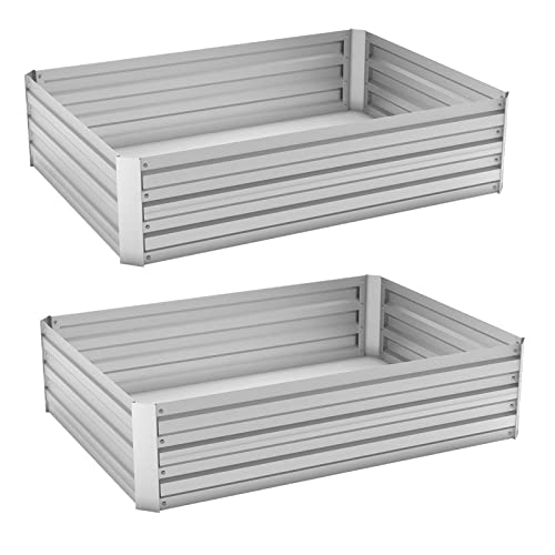 Metal Raised Planter Garden Box- 4X3X1 FT