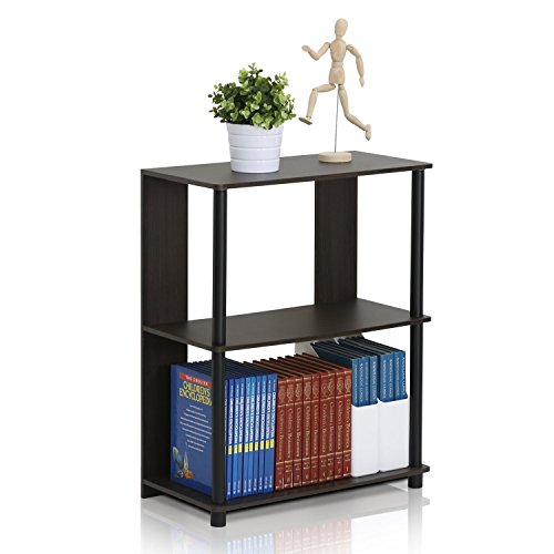 3-Tier Bookcase/Bookshelf/Display Rack w/ Stainless Steel Tubes