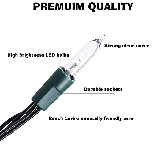 50 LED Battery Operated 16ft Christmas Lights Decoration