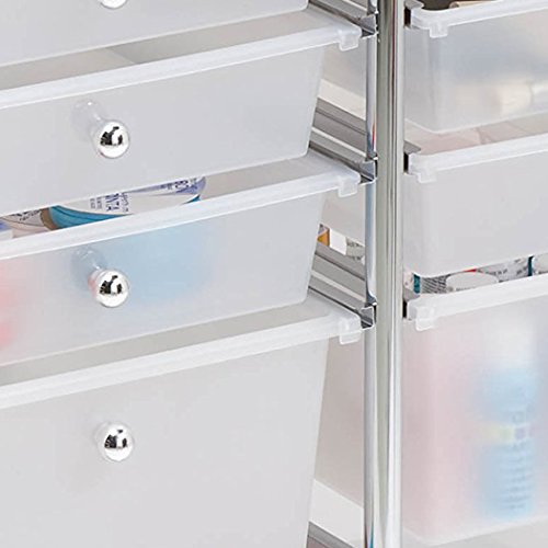 Rolling Storage Cart & Organizer w/ 12 Plastic Drawers