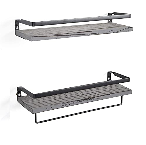 Set of 2 -Floating Storage Shelves Wall Mounted