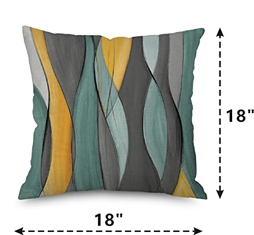 Pillows Decorative 4-Piece Throw Pillow Covers Sofa Fall Abstract Boho Cover (18 x 18 Inches )