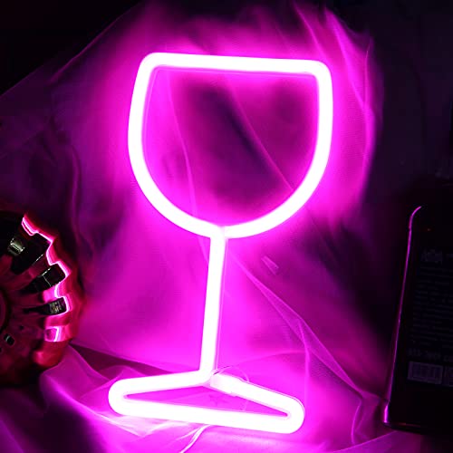 Wine Glass Neon Light Wall Decor