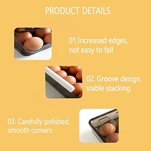 Automatic Rolling Egg Box, Slide Design for Easy Egg Retrieval