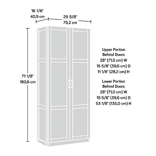 Storage Cabinet, L: 29.61" x W: 16.02" x H: 71.50", Cinnamon Cherry finish