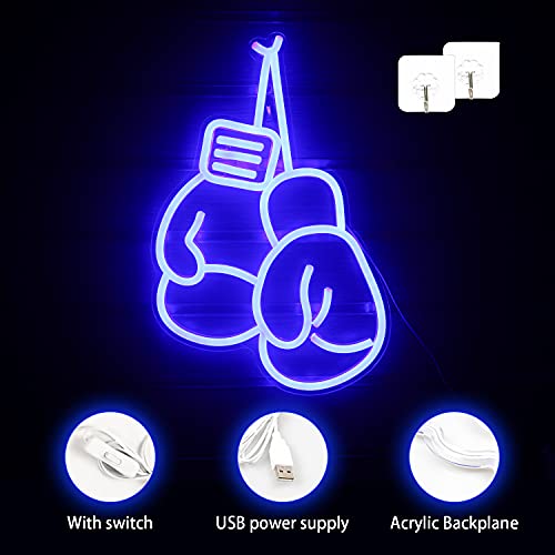 Boxing Gloves LED Neon Lights Sign Home Decoration w/ USB Switch