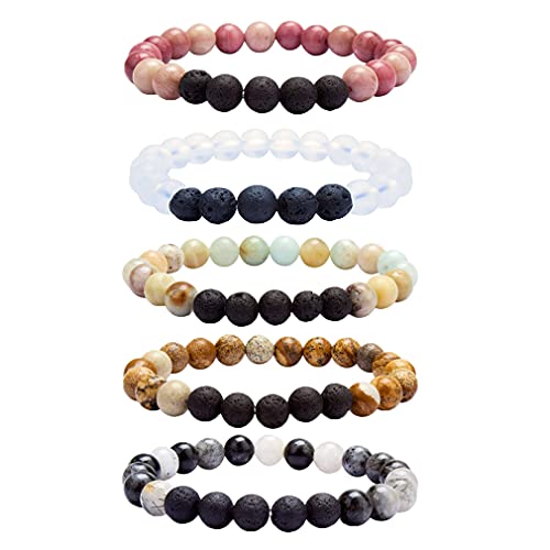 Beaded Bracelets for Men/Women Set Healing Crystal Bead  Bracelets