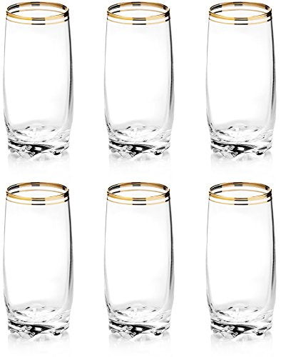 Gold Juice Glass, Water Glass, Luxurious Glasses, Home Decoration, Fancy Glass  Set of 6, Holidays, Thanksgiving, Christmas Decoration 