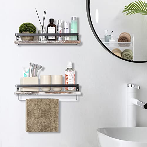 Set of 2 -Floating Storage Shelves Wall Mounted