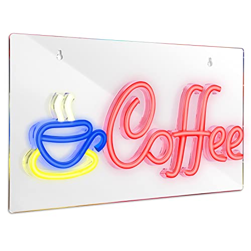 Coffee Neon Sign, Bright LED Light - USB Powered