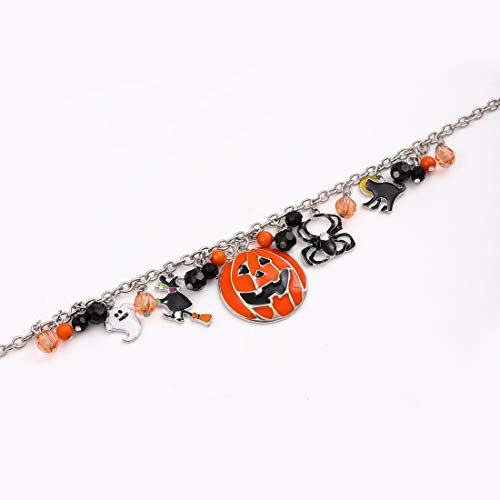 Halloween Spider Pendant Necklace Skull Bat Charms Necklace Party Ghost Chain Choker Necklaces