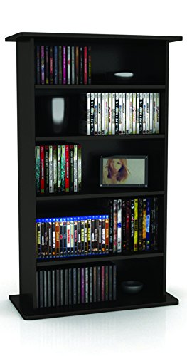 Drawbridge Media Storage Cabinet - Black