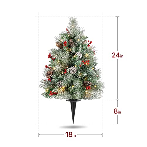 32 Inch Set of 2 Pre Li Christmas Tree DEcoration