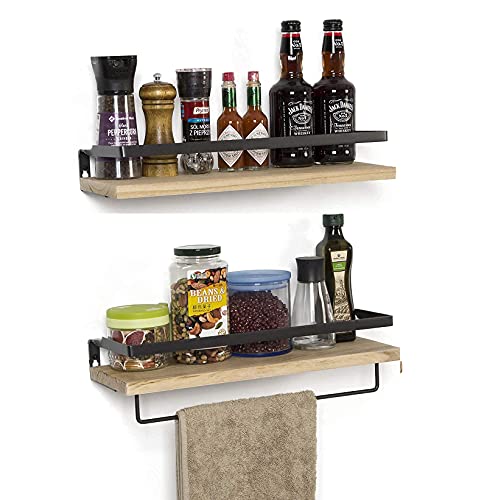 Set of 2 -Floating Storage Shelves Wall Mounted