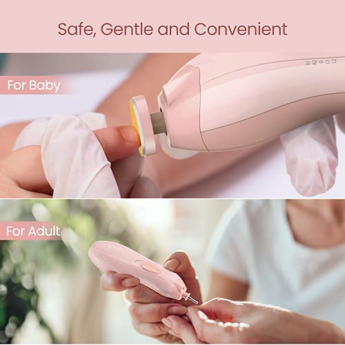 Electric Baby Nail Filer & Baby Nail Clippers w/ Light Set