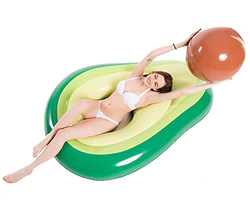 Inflatable Avocado Pool Beach Float w/ Ball