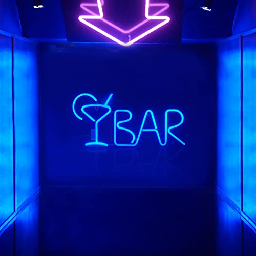 Bar Neon Signs w/ 8 Kind LED Lighting Modes & Remote Control, USB/AA Battery-Powered