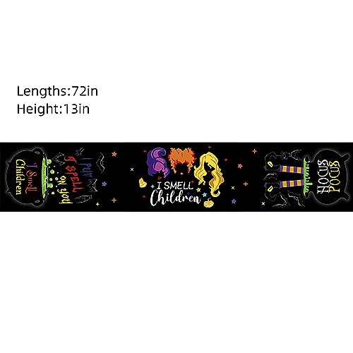 Halloween Table Runner, Hocus Pocus Burlap Halloween Runners Holiday Home Kitchen Dining Table