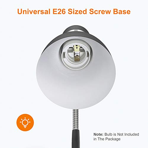 Eye Caring Metal Desk Lamp, Adjustable Goose Neck