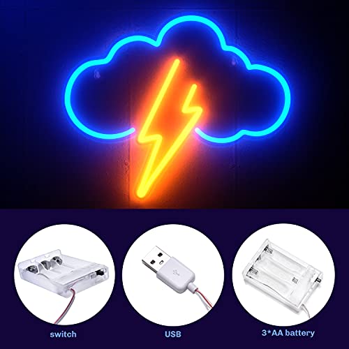 Cloud Led Neon Light Wall Decor, Battery or USB Powered