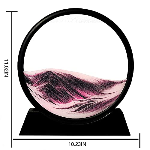 3D Moving Sand Art Sandscapes in Motion Round Glass 7"