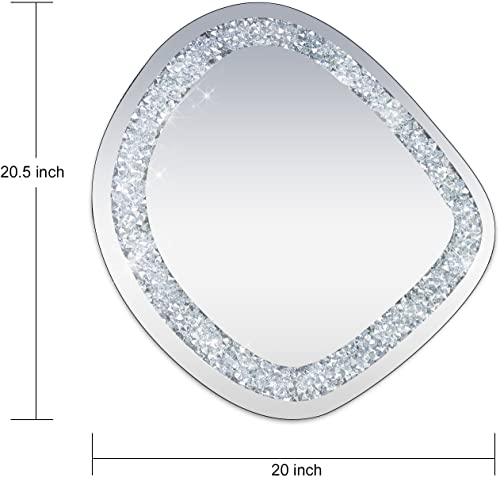 20.5" x 20" Crushed Diamond Mirror