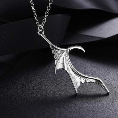 2Pcs Punk Heart Wing Necklace  for Couples