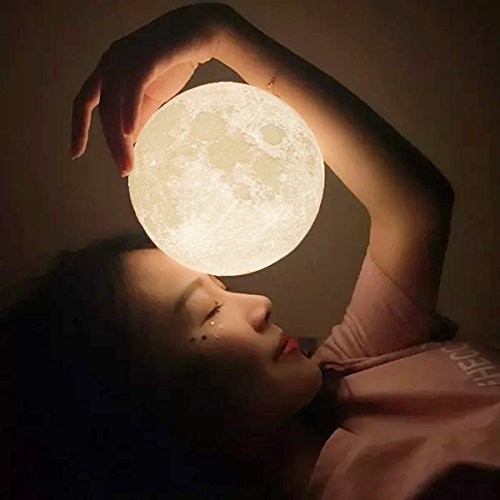 Moon Lamp Night Light  USB Charging & Touch Control Brightness Warm & Cool White