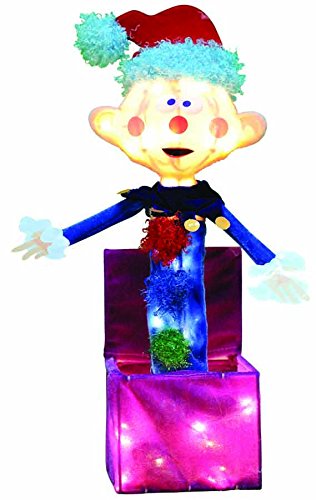 24-Inch Pre-Lit 3D Charlie in The Box Christmas Decoration