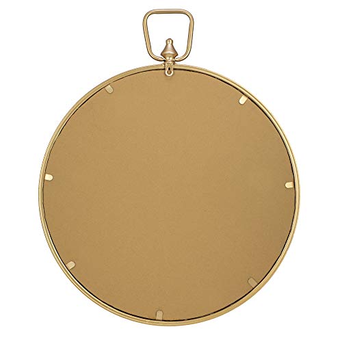 Gold Round Wall Mirror w/ Decorative Handle