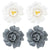 4 Pcs Ceramic Flower Wall Decoration