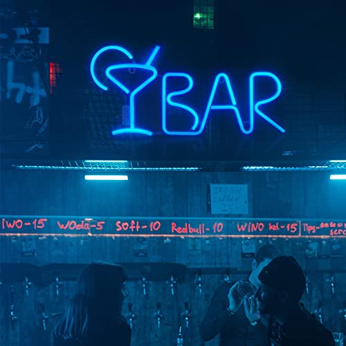 Bar Neon Signs w/ 8 Kind LED Lighting Modes & Remote Control, USB/AA Battery-Powered