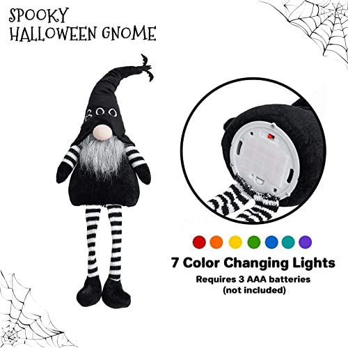 Lighted Halloween Witch's Broom, Spooky Halloween Party Decorations Home Ornament