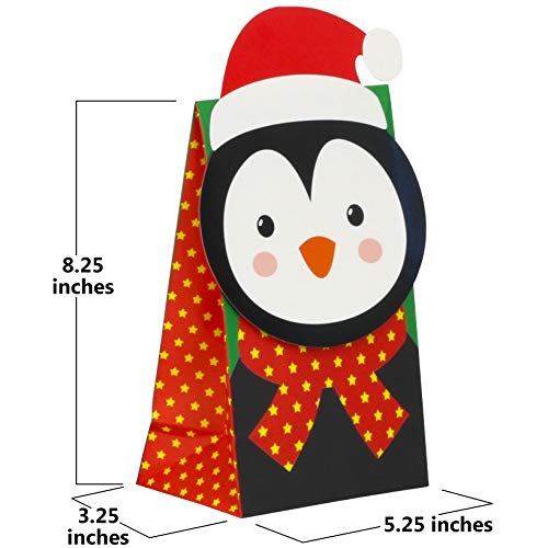 Christmas Die-Cut Flip Over Treat & Gift Bags, 20-Count