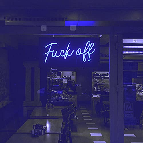 Neon Sign Fuck Off Blue Neon Lights for Wall Decoration USB/Switch Operated