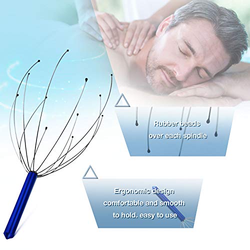 2 Pack Handheld Scalp Head Massager, Scratcher for Deep Relaxation, Hair Stimulation & Stress Relief