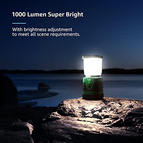 LED Camping Lantern Rechargeable, 1000LM - USB Cable Included