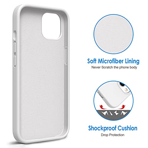 Slim Case for iPhone 13 Soft Liquid Silicone Gel Rubber Bumper, Anti-Scratch Microfiber Lining