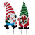 2 Pack Decorative Christmas Gnomes Garden Metal Stakes