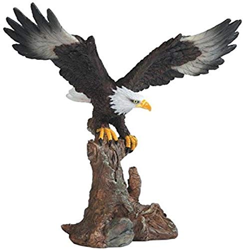 Bald Eagle On Brown Branch Figurine, 6.75"