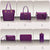 Women's Shoulder Bag 6 PCS Top-Handle Handbag Tote Purse Wallet Key Case Set