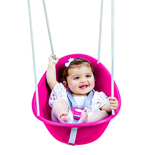 Your Child's First Swing w/ Blister Free Rope & 3-Point Safety Harness