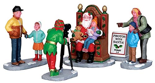 Christmas Village Collection Photos with Santa Assortment of 5