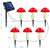 Set of 6 Solar Mushroom Lights Garden Outdoor Decoration