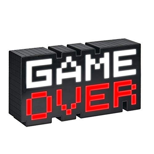 Game Over 8-Bit Pixel NIght Light, Color Changing & Sound Reactive