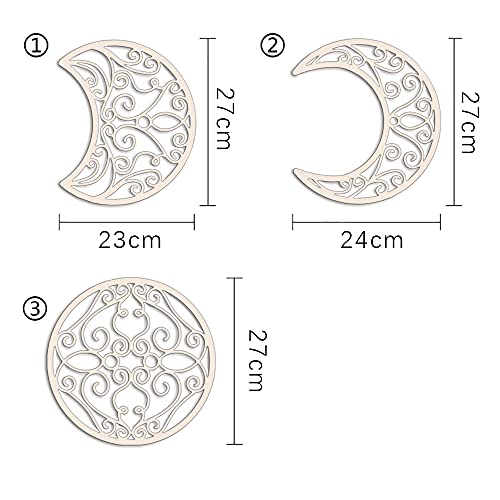 Moon Appearance Wall Art Decoration  (5 Pieces)