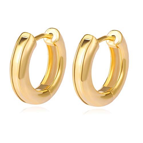 6 Pairs Gold Chunky Hoop Earrings Set for Women Hypoallergenic